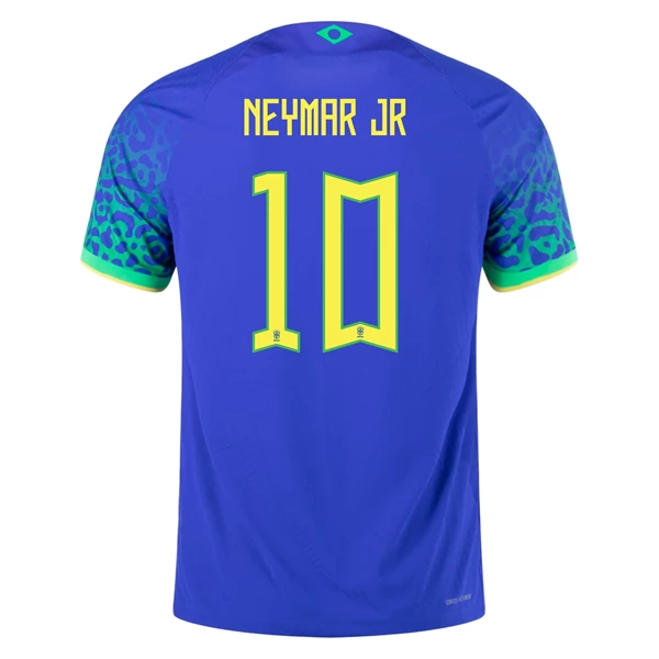 Brasilien Neymar JR 10 Barn Borta Matchtröja 2020-2021 Kortärmad